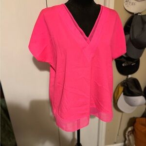 V neck slick material